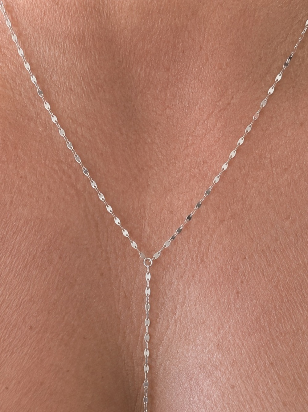14k Gold Minimalist Marquise Lariat Necklace | Fine Jewelry | Trending